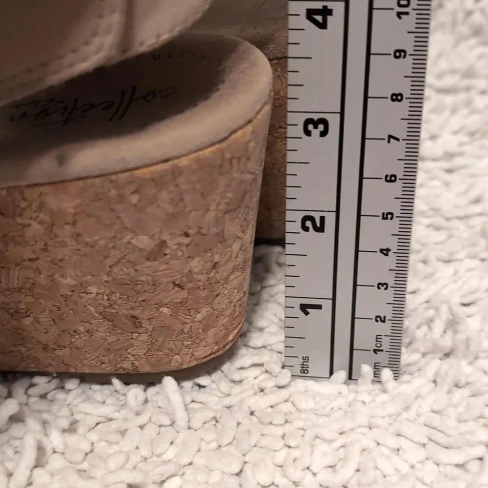Clarks Annadel Nubuck Cork Platform Wedge Comfort Soft Sandals Heels Siz…